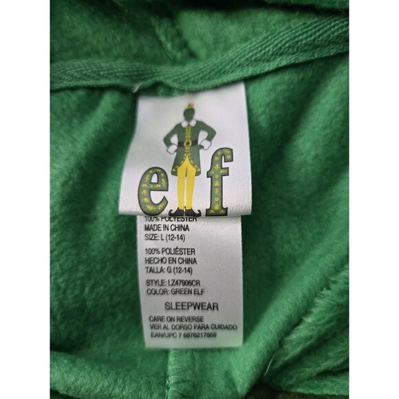 Elf Pajama One-piece Mens Large Green Hooded Son of a Nutcracker Christmas Suit - Picture 6 of 10